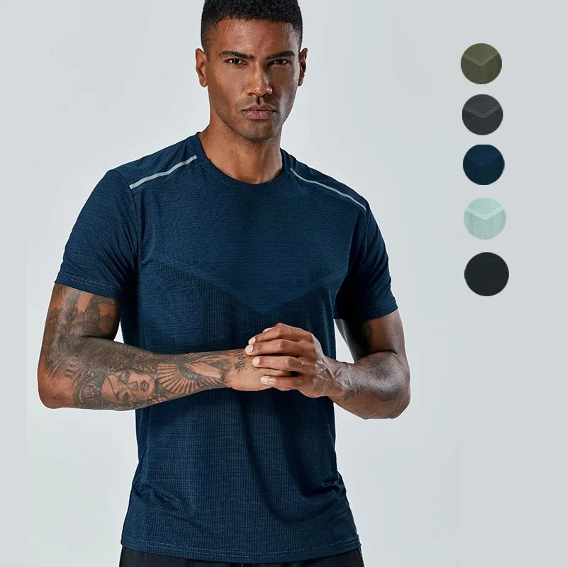 Premium 2026 Running T-Shirts Men Golf Wear Compression Tee Quick Dry Technology Gym Sports Uniform Stretch Comfort Fit