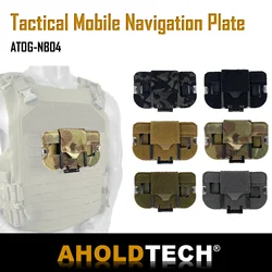 Aholdtech Placa de navegación táctica ligera para colgar en el pecho, soporte móvil para chaleco, accesorios para exteriores, placa plegable