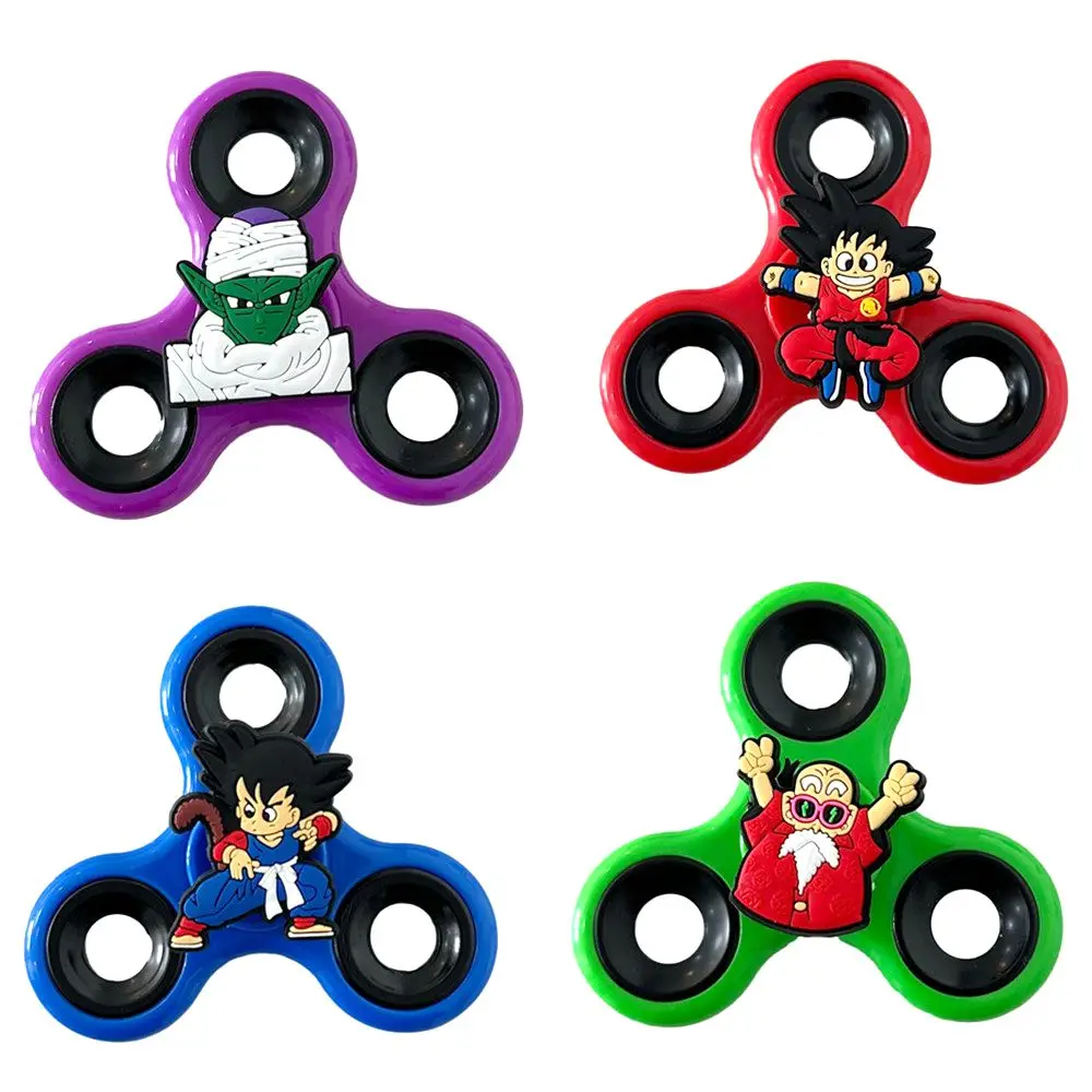 1 Stück Anime Dragon Ball Z Actionfiguren Fidget Spinner Son Goku Vegeta Piccolo PVC-Modell Stressabbauender Handspinner Geschenk-Spielzeug