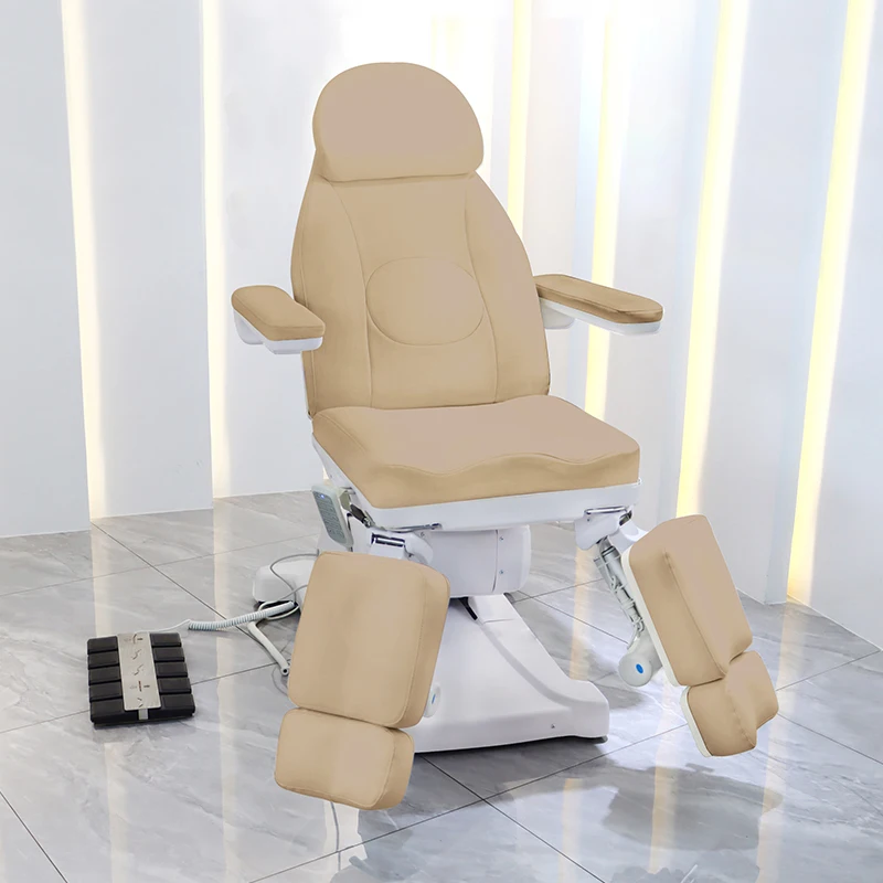 Electric Podiatry Chair 5 Motor Foot Care Chair Pedicure Chair Adjustable Beauty Bed for Salon Spa Medical Clinic PVC leather