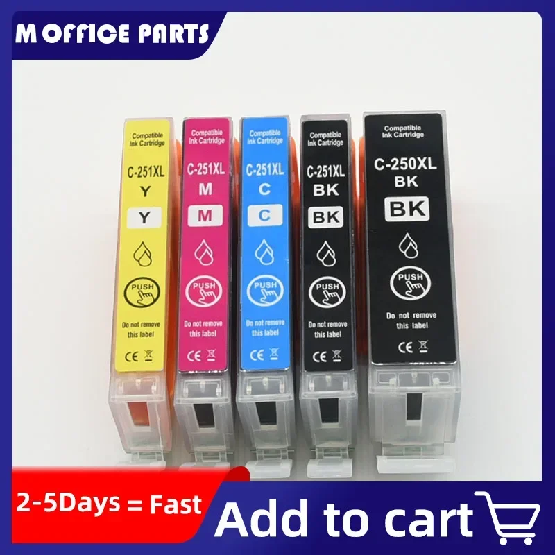 Compatible PGI250 PGI-250 CLI-251 ink cartridge For canon PIXMA MG5420 MG5422 MG5520 MG5522 MG6420 IP7220 MX722 MX922 IX6820