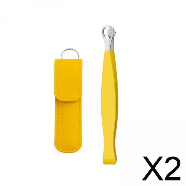 2xNose الشعر التشذيب الملقط الفولاذ المقاوم للصدأ مزيل الشعر الدقة المهنية ناتف لشعر الوجه الأنف الحاجب