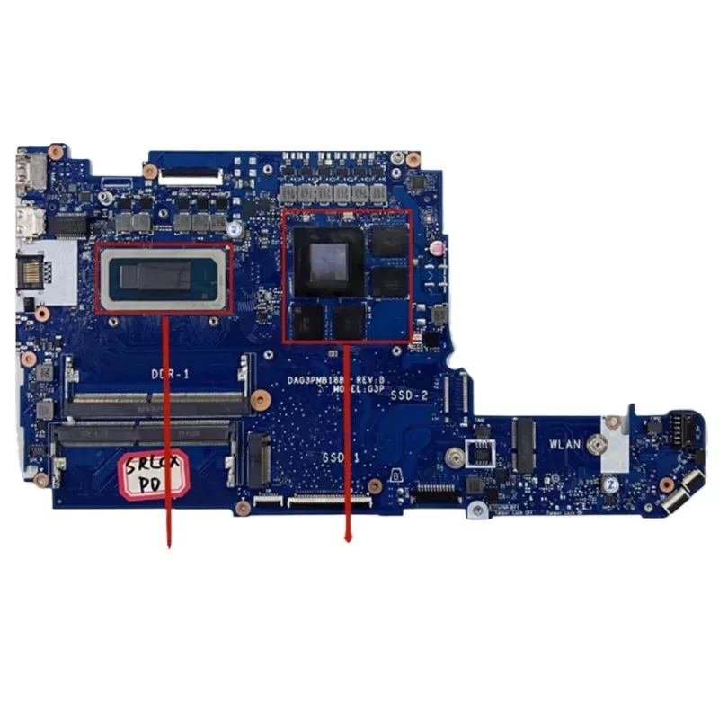 ل HP 15-FA i5-12450H RTX3050 4GB اللوحة الأم للكمبيوتر المحمول DAG3PMB18B0 REV:B