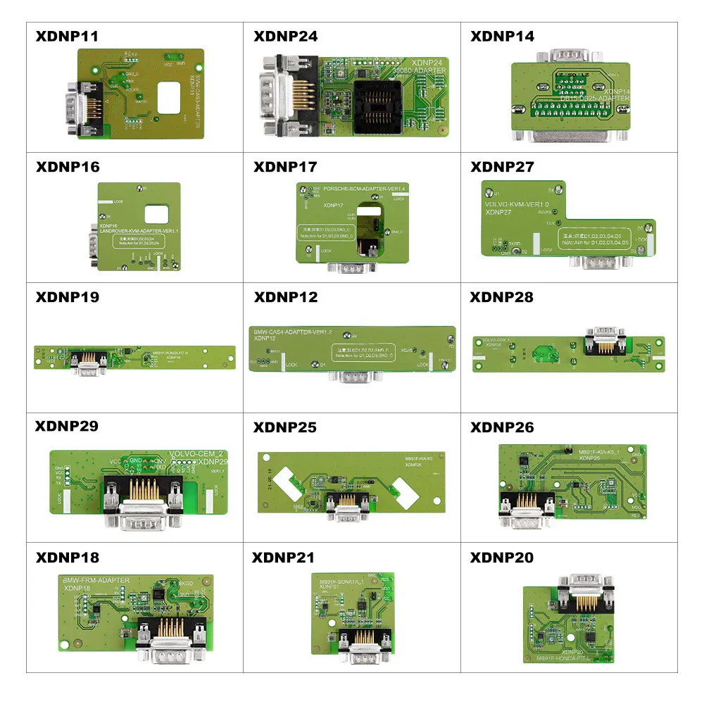 Xhorse VVDI Adapters & Cables Solder-free Full Set for Xhorse MINI PROG and KEY TOOL PLUS