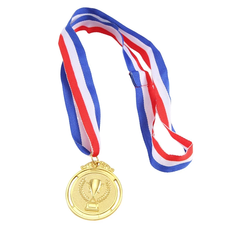 Gold Winner Award Medals Winner Medals With Neck Ribbon Gold Silver Bronze Style For Sports Academics Or Any Competition