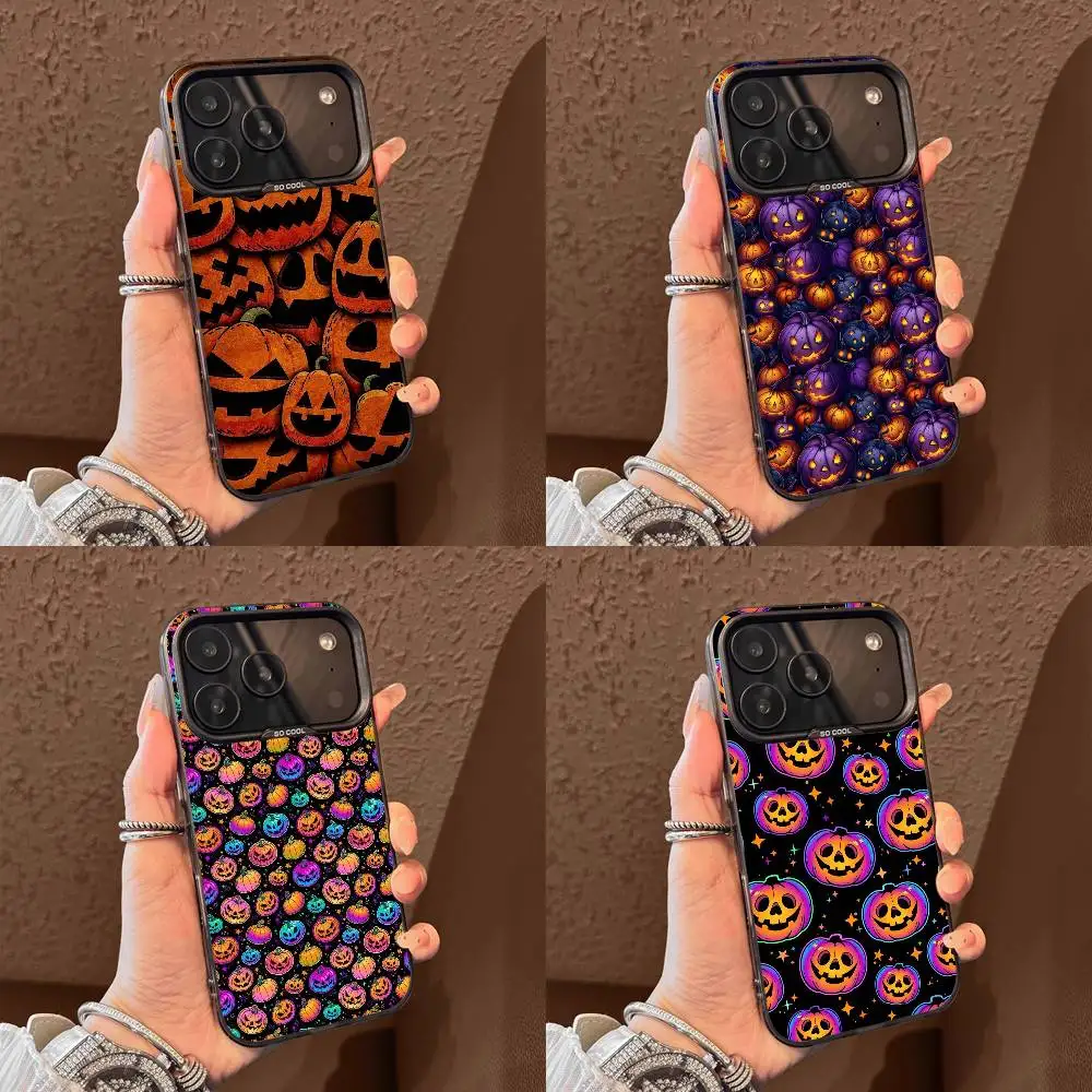 

Halloween Jack Pumpkin Phone Case For iPhone 17,16,15,14,13,12,11,Pro,Max,Plus,E,Air,Mini Black Tpu Cover