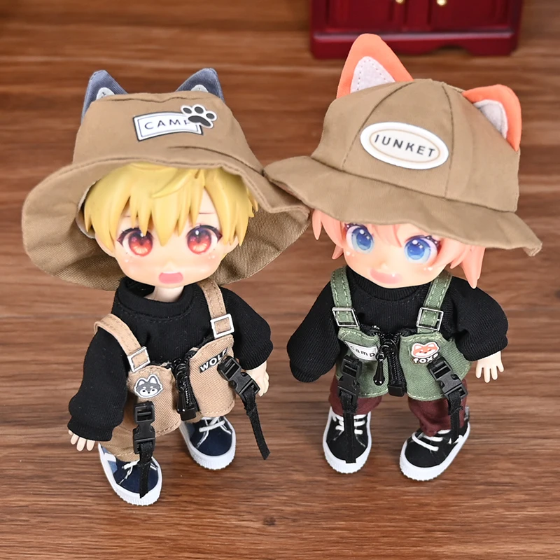 Ob11 ملابس دمى 1/12Bjd وولف فوكس ملابس التخييم Obitsu11 ملابس رياضية Ufdoll Gsc Top P9 هوديي مولي السراويل Ufdoll الملابس