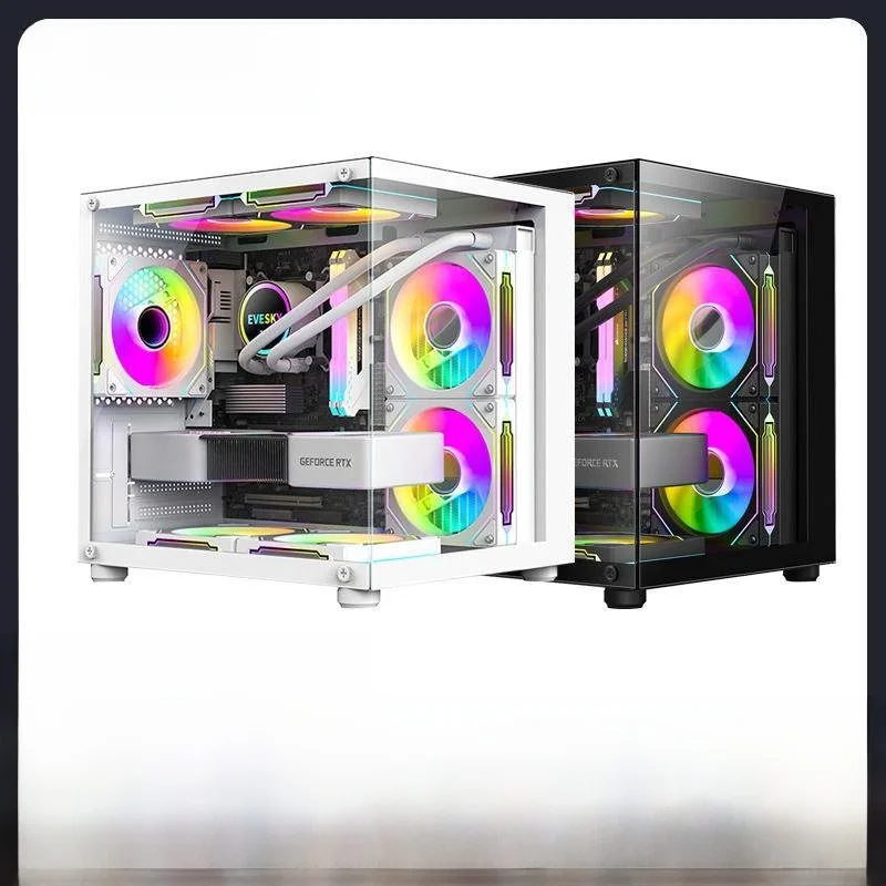 

Боковая панель из закаленного стекла Cuter Gng Настольный корпус Система водяного охлаждения Прозрачный вид сбоку для простой установки