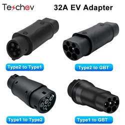 Tip 1 tip 2 adaptör elektrik araç şarj cihazı tip 2 tip 1 AC adaptör GB/T EVSE elektrikli arabalar için dönüştürücü şarj