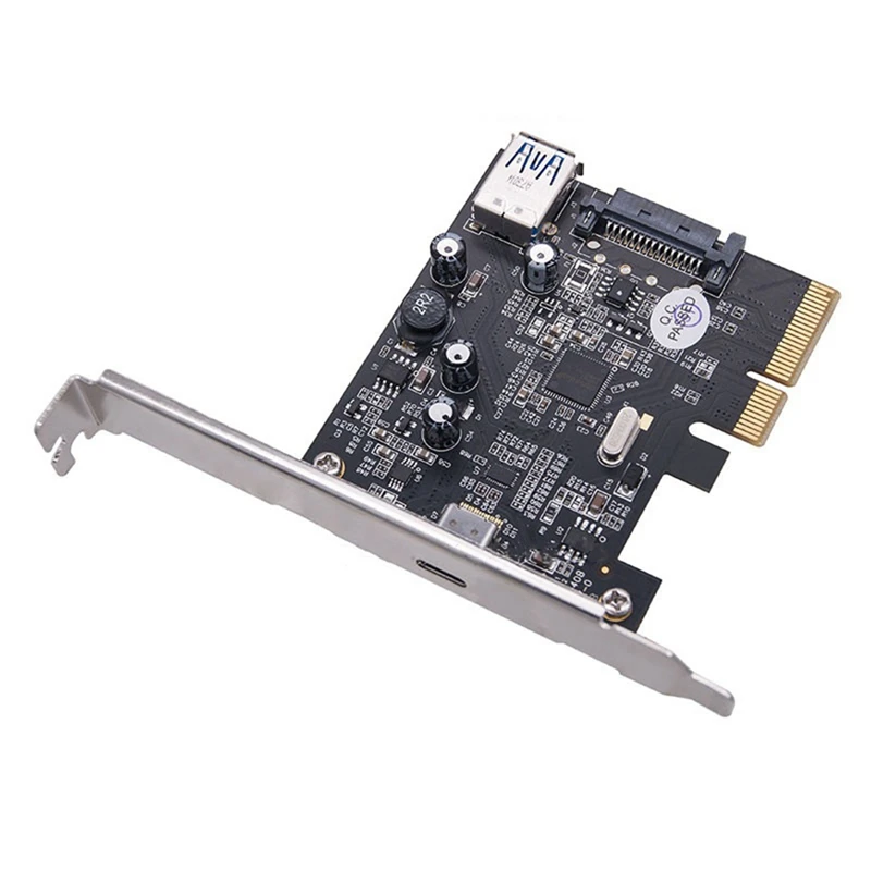 Karta rozszerzeń USB3.1 PCI-E PCI-E Express 4X na USB 3.1 Gen 2 10 Gb/s 2-portowa karta rozszerzeń ASM1142 Chipset do laptopa PC