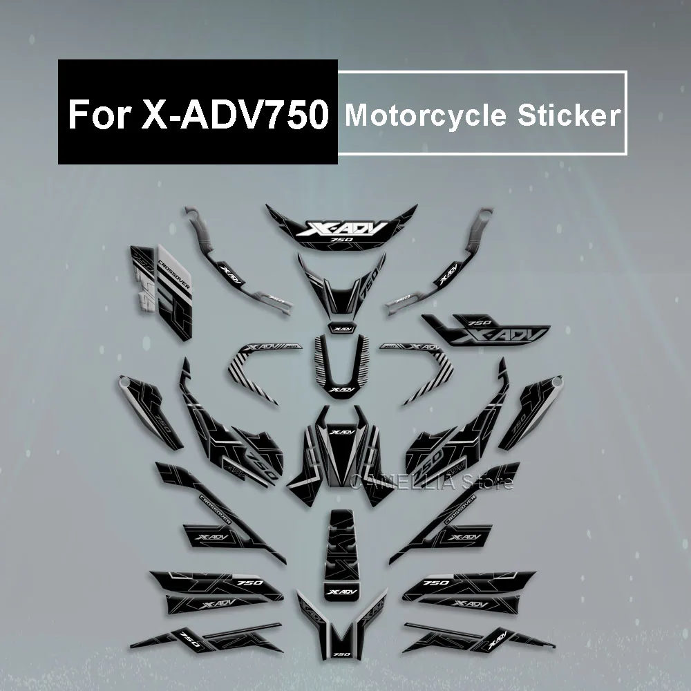 

for X-ADV750 Motorcycle Protection Sticker 3D Epoxy Resin Waterproof Fuel Tank Pad Sticker X-ADV750 Motorcycle Sticker