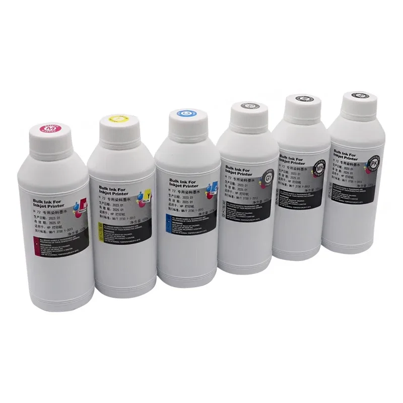 1000ML Dye Ink for HP 72 Ink Cartridge for HP Designjet T770 T790 T1120 T1200 T1300 T620 T610 T1100 T2300 Printer Dye Ink hp72