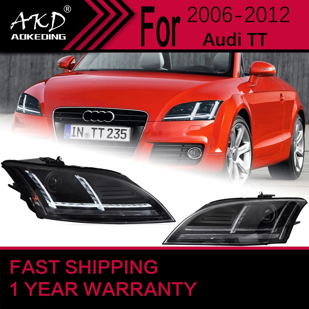 Car Lights for Audi TT LED Headlight 2006-2014 TT Head Lamp Drl Dynamic Signal Projector Lens Automotive Accessories