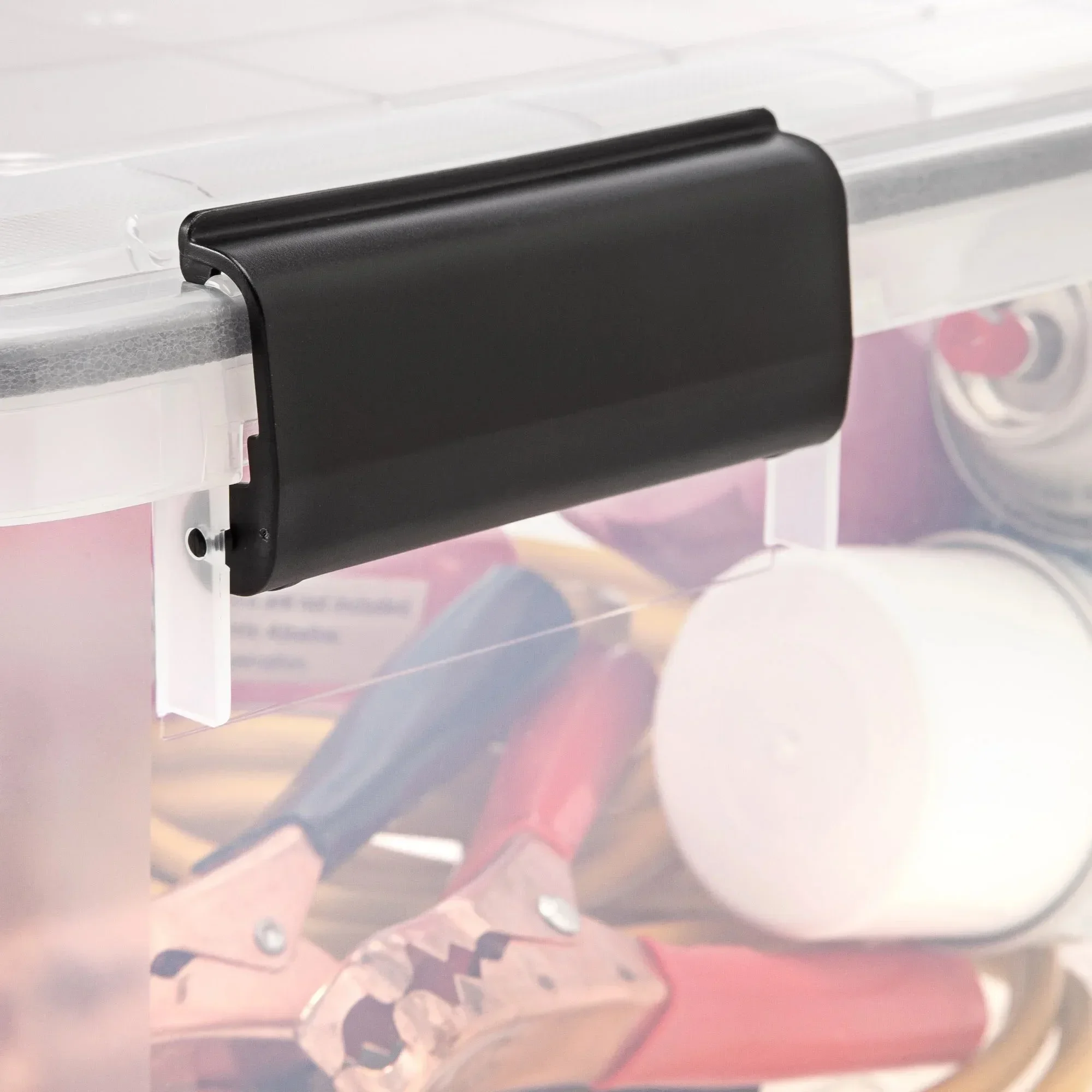 19qt WEATHERPRO Airtight Plastic Storage Bin with Lid and Seal and Secure Latching Buckles