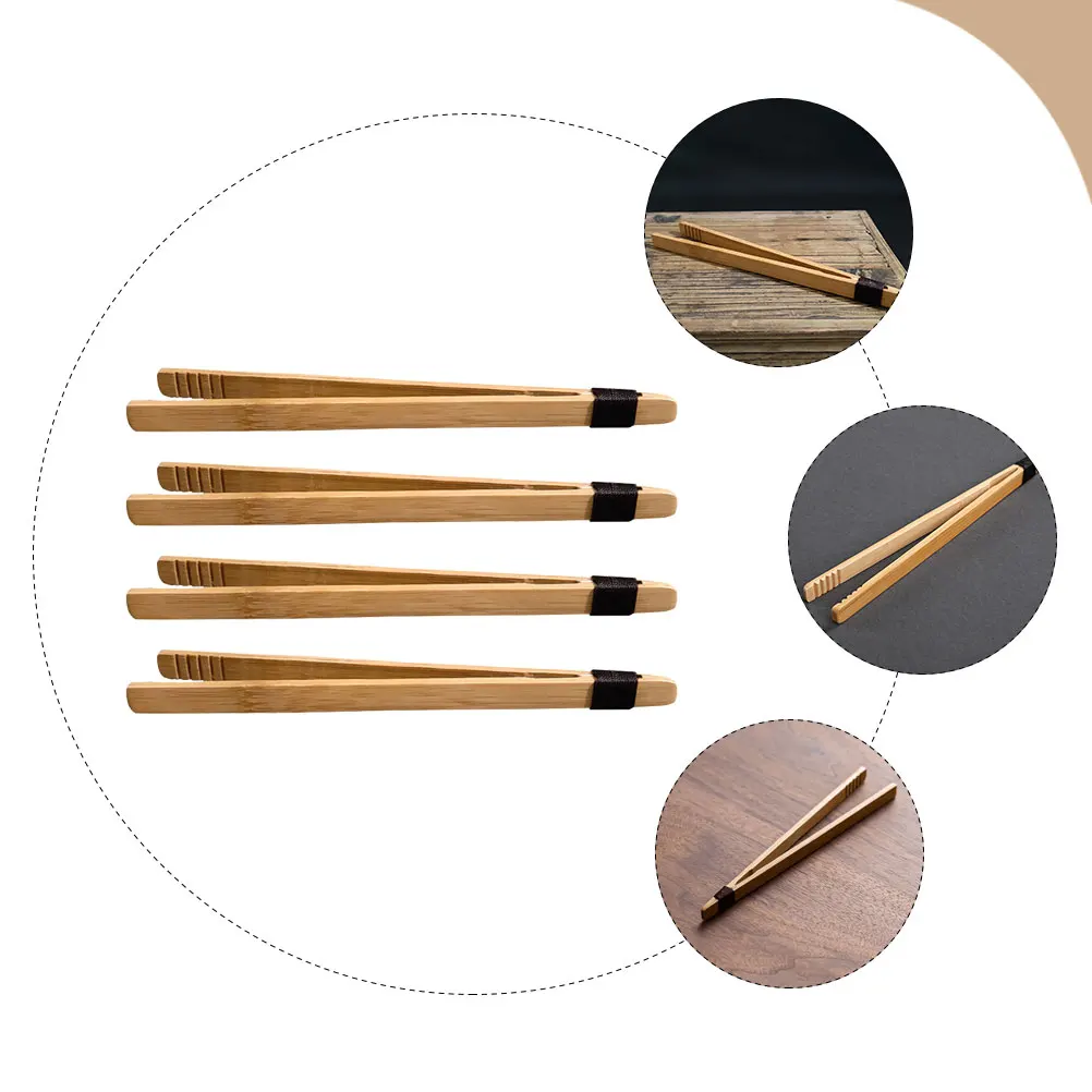 

4pcs Children'S Tweezers Fine Motor Skill Development Educational Wooden Tongs For Kids Early Learning Sorting Games Wood
