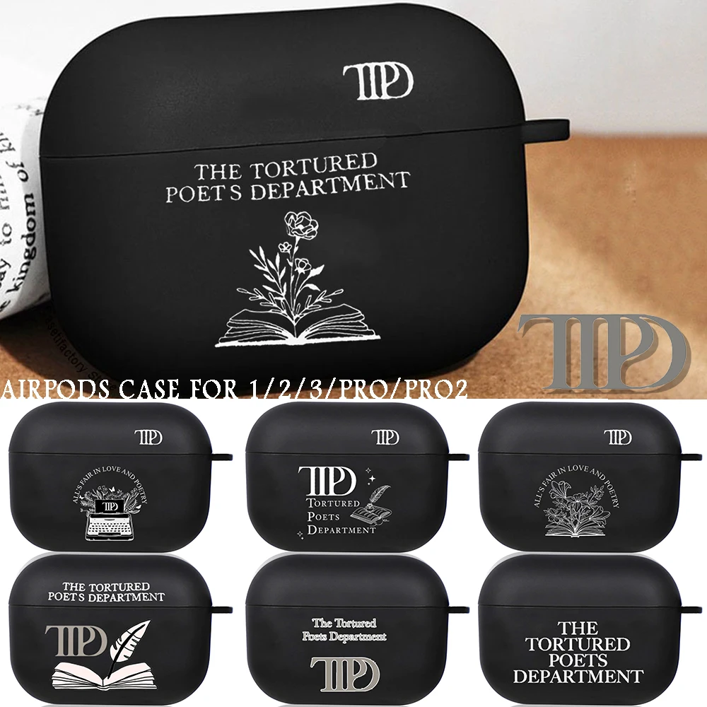 Singer TTPD Airpods Case for Airpods 1 2 3 Pro Pro2 2022 Soft Earphone Air Pods Cases Covers The Tortured Poets Department Funda