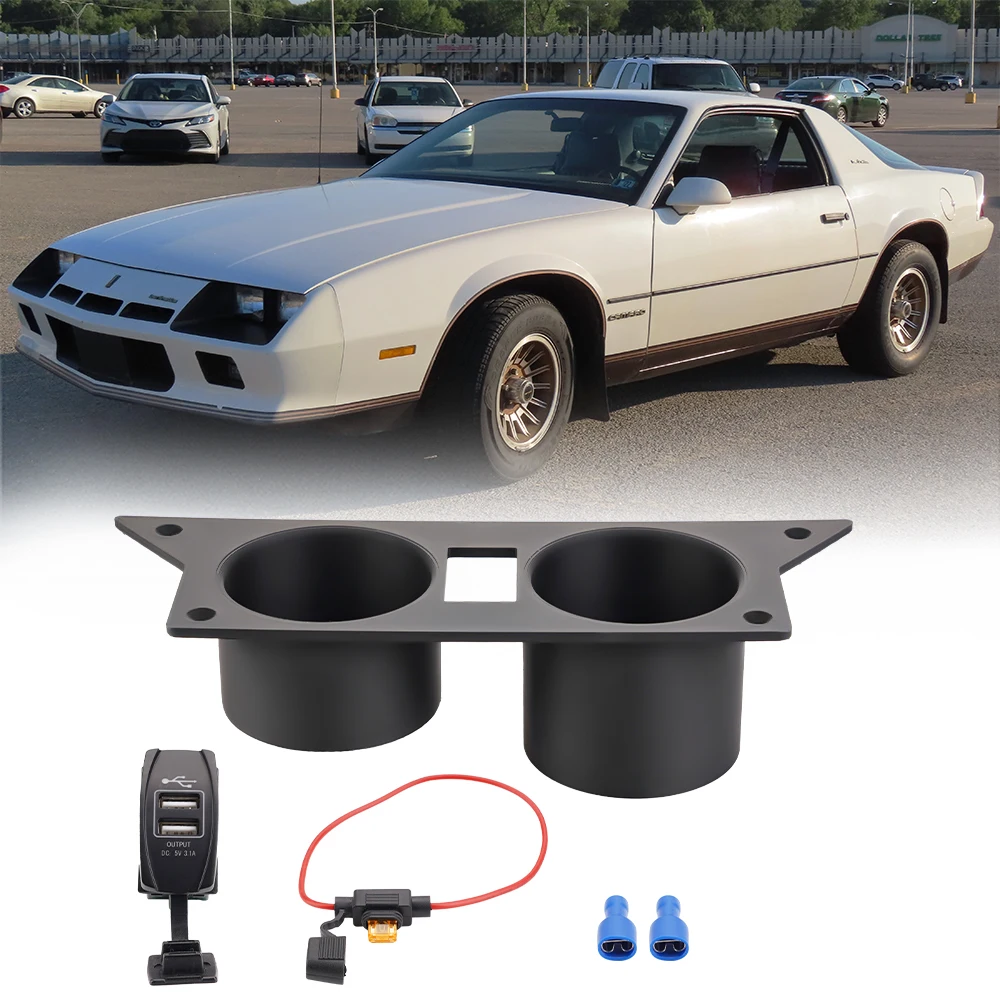 1/2 قطعة وحدة التحكم المركزية حامل الكأس المزدوج للجيل الثالث شيفروليه كامارو 1982-1992 كامارو اكسسوارات السيارات الداخلية #2