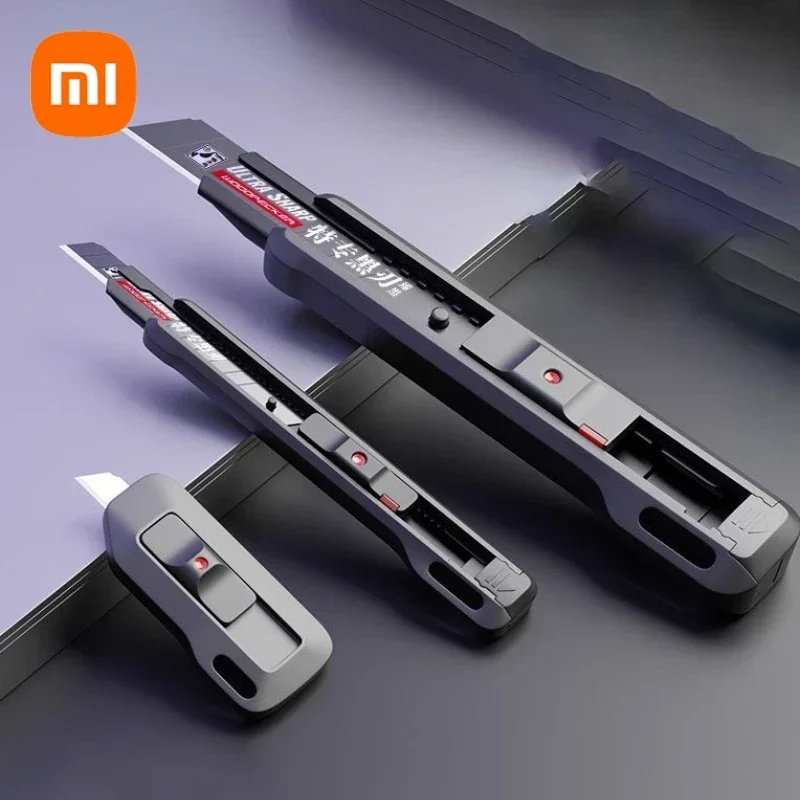 【セール中】Xiaomi ポータブルユーティリティナイフ家庭用ポータブル紙切断ナイフ炭素鋼の刃安全ロック付き学生 DIY 手芸ツール