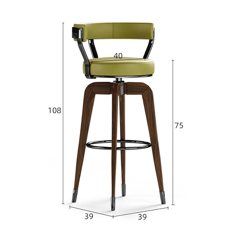 Design Nordic Bar Chair Aesthetic Comfortable Classic Minimalist Bar Chair Premium Elegant Taburetes De Bar Modern Furniture