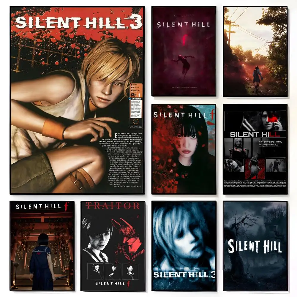 Classics Horror Games S-Silent H-hill Movie Poster American Film Mural Home Childrens Room Wall Decor Print