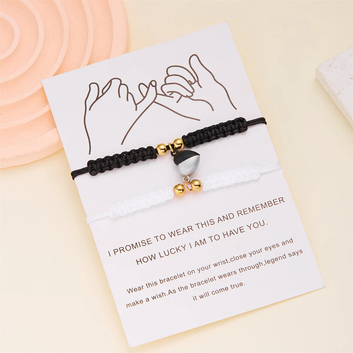2 Teile/satz Romantische Herz Magnetische Gewinnen Paar Armband Für Frauen Männer Mode Geflochtenen Seil Passenden Armband Freundschaft Schmuck – Detail 14