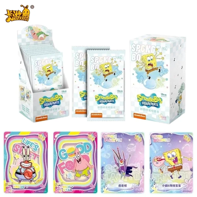 

KAYOU Genuine SpongeBob SquarePants Fun Time Collection Card Anime Peripheral Collection Cards Toys Gift Whole Box Wholesale