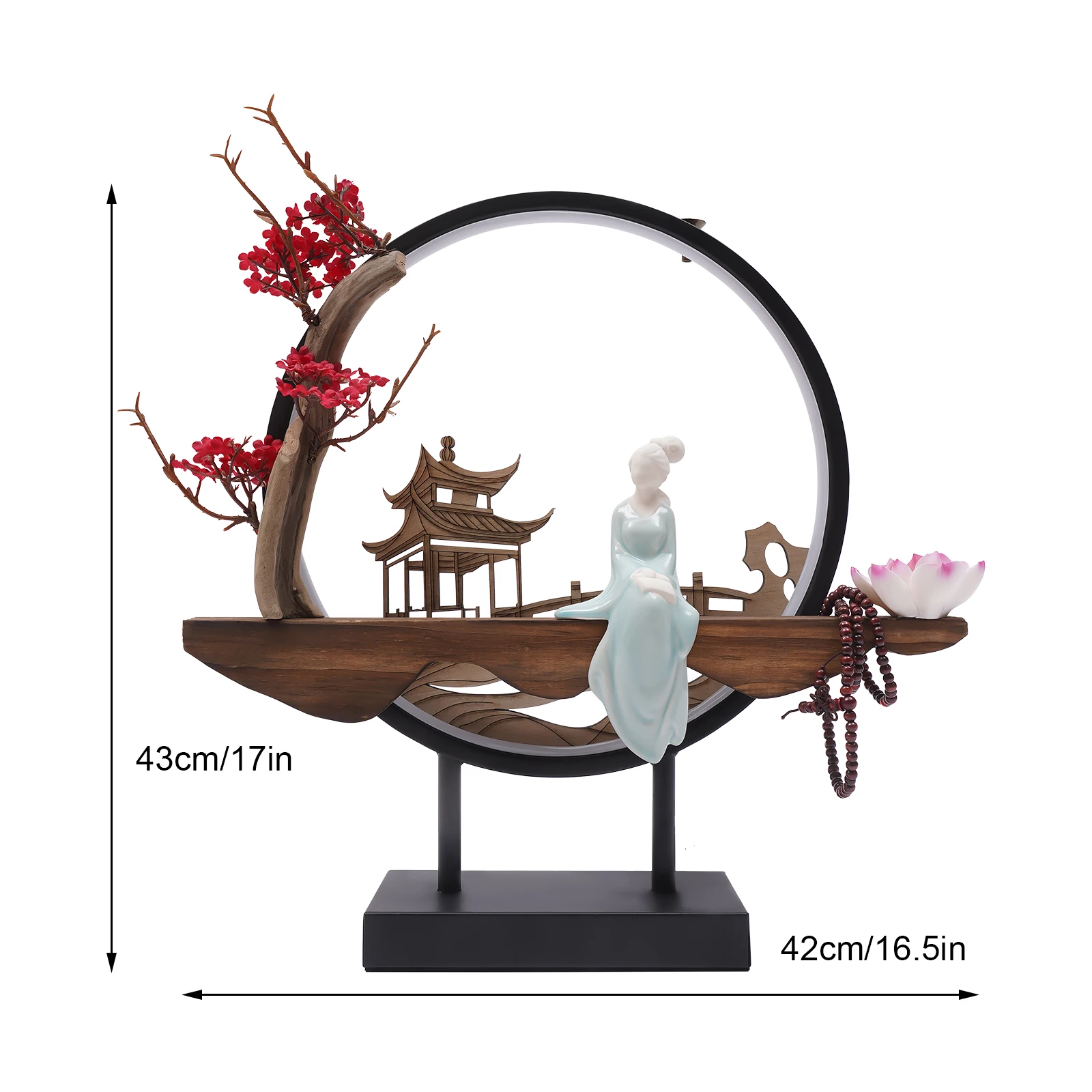 حامل بخور ديكور منزلي مزود بإضاءة - نباتات حية + هيكل عظمي (أبيض ترانكييل)، يناسب غرفة المعيشة/المكتب/السبا سطوع قابل للتعديل