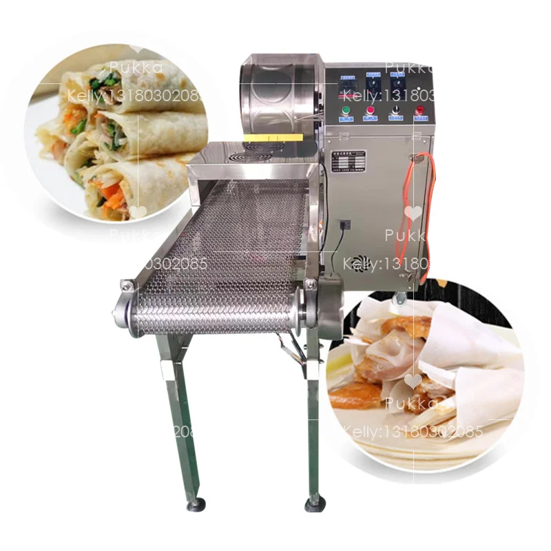Automatic Max 20CM Industrial Corn Tortilla Making Press Machine Roti Chapati Maker Spring Roll Skin Cake Pressing Machines With