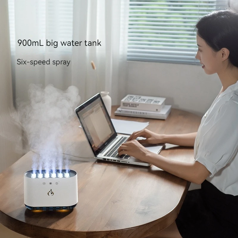 6-speed 900ml colorful light dynamic humidifier USB aromatherapy humidifier for home use with large capacity colorful heavy fog