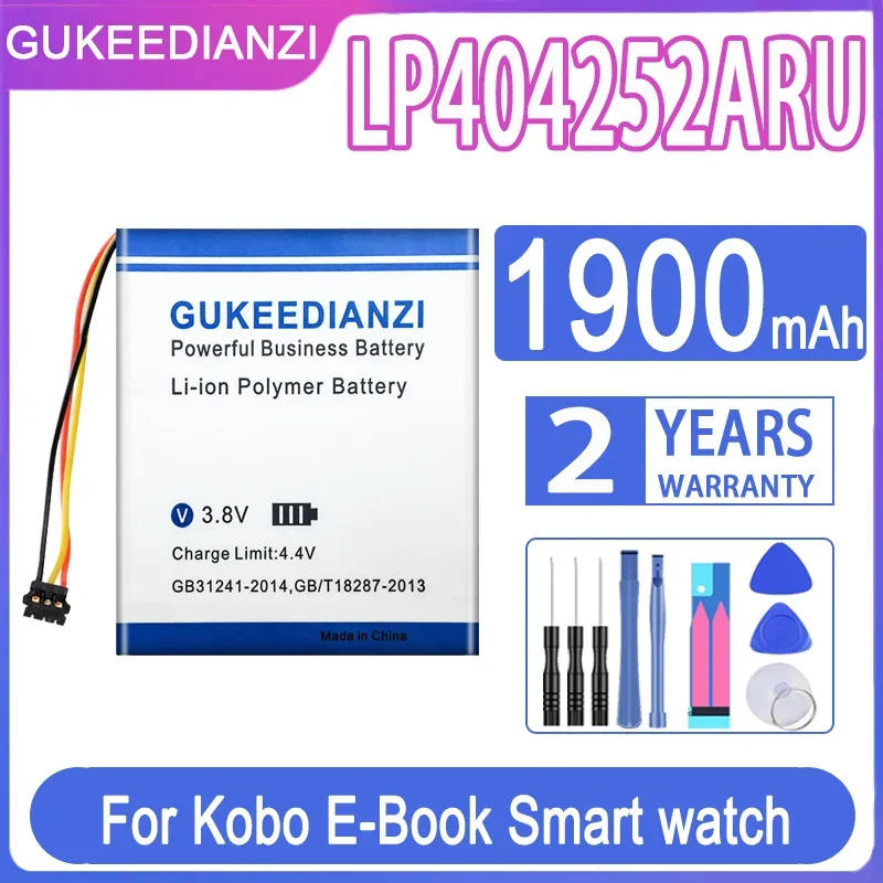 For Kobo E-Book Smart Watch, GPS, MP3, MP4, LP404252ARU, 1900mAh MP3/MP4 Battery