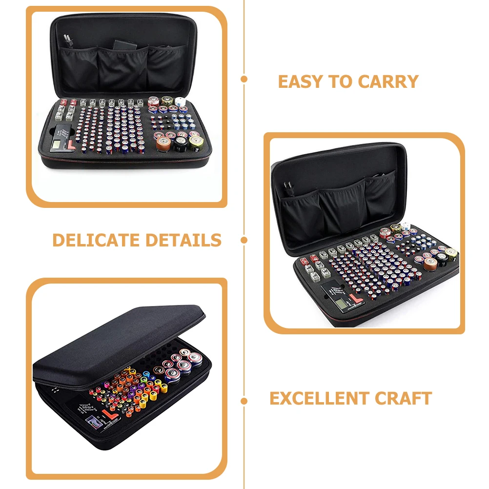 

Large Capacity Organizer Storage Box Eva Splashproof Shockproof Lightweight Portable Case Holder For Aa Aaa 9V Batteries