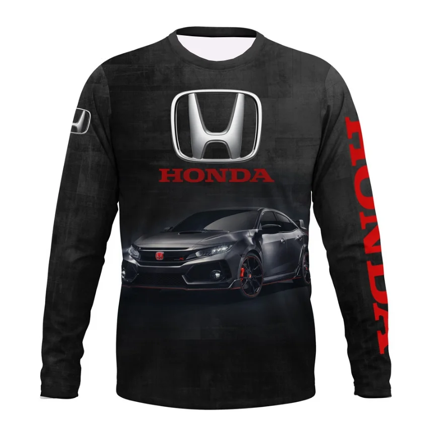 

New Off-Road Motorcycle Riding T-Shirt Fast Drying Breathable Long Sleeved For Men And Women Honda Riding T-shirt Tops