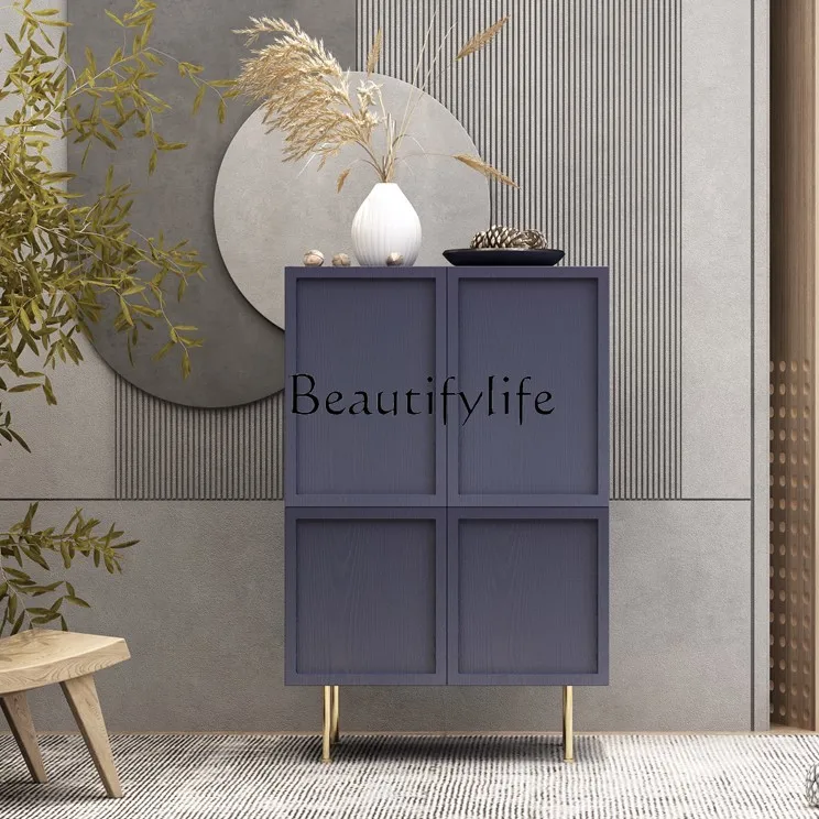 Italian Nordic Side Cabinet Modern Oak Side Cabinet Nordic Solid Wood Sideboard Hallway Storage Shoe Cabinet