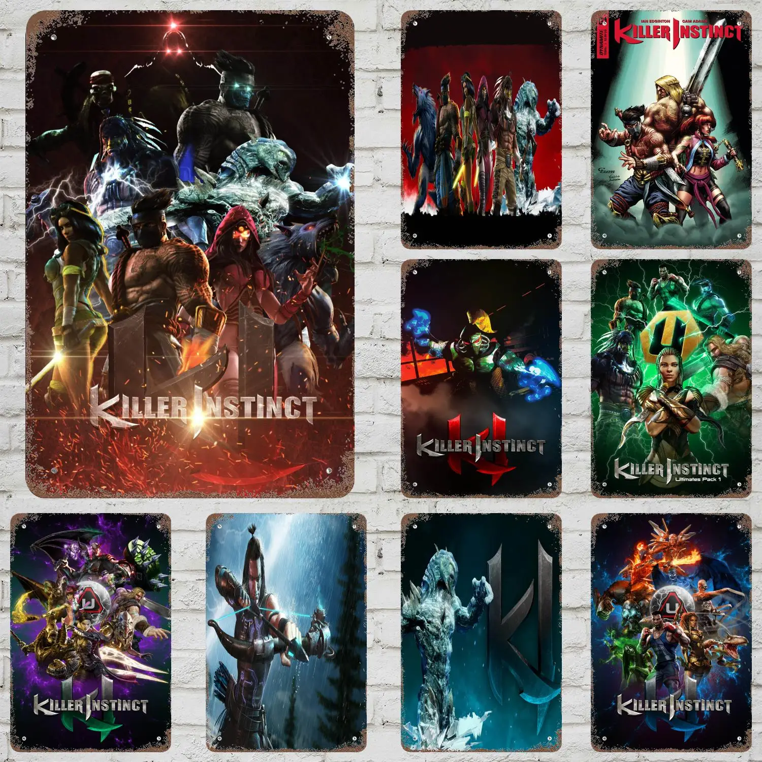 Killer Instinct-decoración de juego, carteles de Metal Vintage, carteles de estaño, decoración de carteles de capitán para Bar, Pub, Club, decoración de pared de cueva de hombre