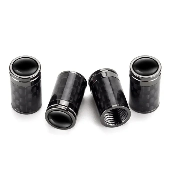 4pcs Carbon Tire For BRABUS Valve Cap BRABUS Wheel Stem Air Tap Air Valve Cap Cover For Brabus Mercedes-Benz AMG Valve Cap