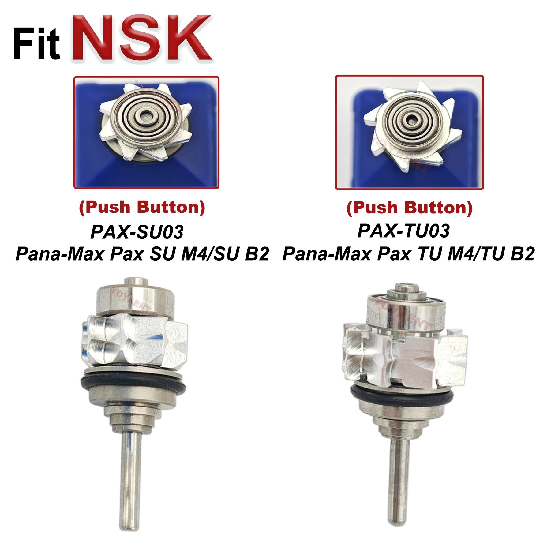 

Fit NSK Pana-Max Pax SU/TU M4 B2 High Speed Handpiece Rotor Dental Turbine Cartridge Wrench chuck/Push button Dentistry Tools