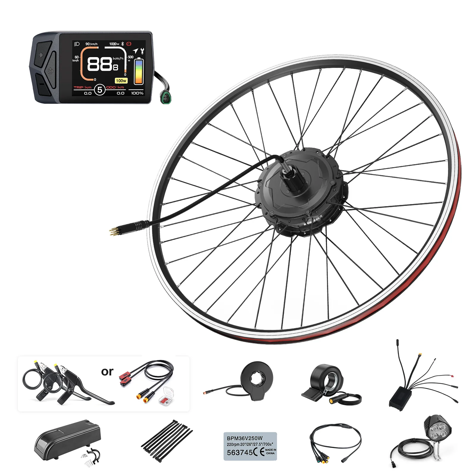 AliExpress varstrom Varstrom 125XVH Electrical Bicycle E-bike Conversion Kit Rear Hub Motor 48V 500W 750W High Speed Brushless Gear Hub Motor