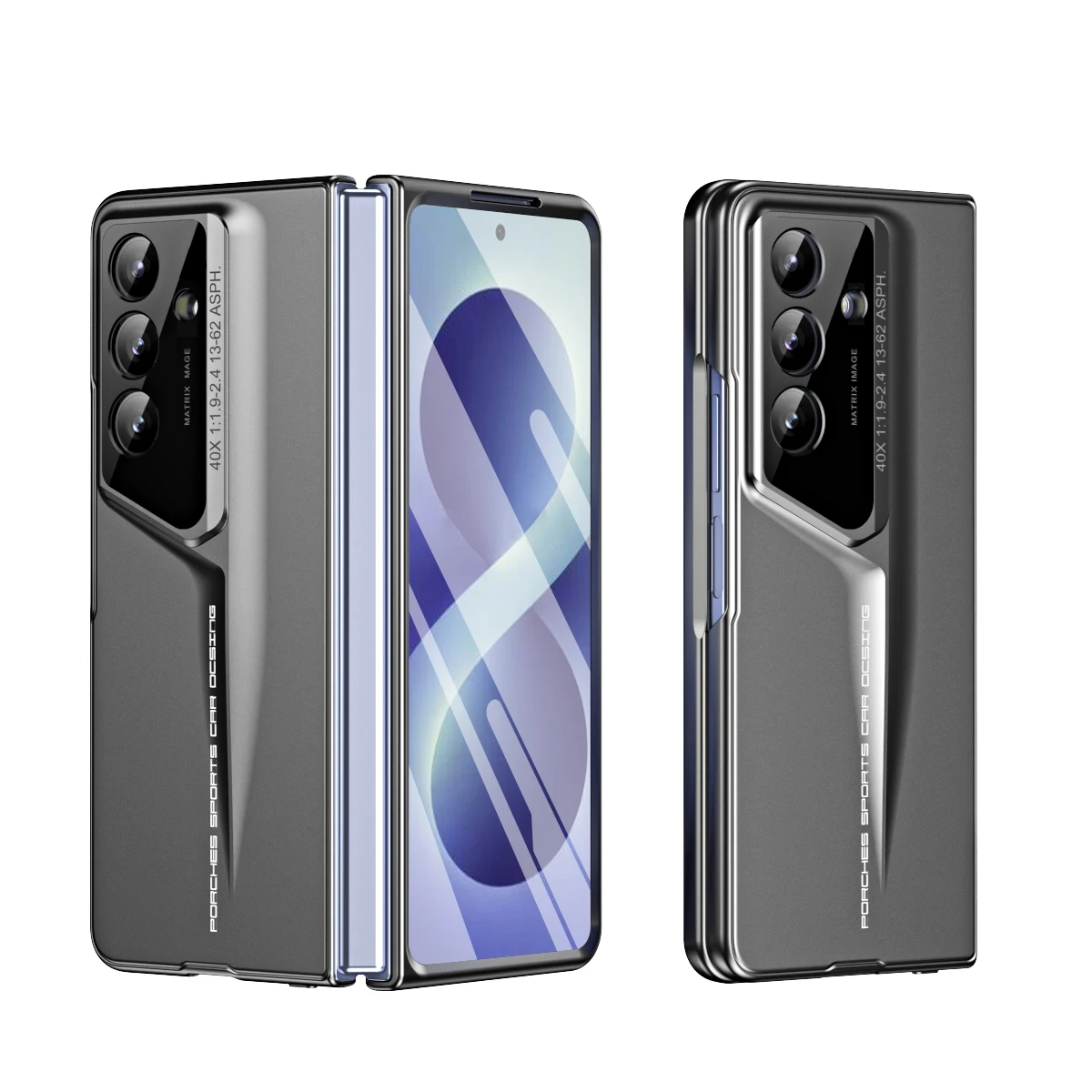 For Samsung Galaxy Z Fold 6 7 8 Ultra Fashion Phone Case Front Protection Film PC Hard Shell Protection Back Cover