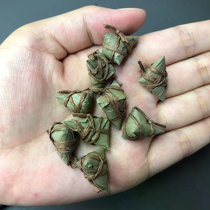 2pcs 1:12 Dollhouse Miniature Food Traditional Chinese Rice Pudding Zongzi Model For Kids Children Toy Safe For Children