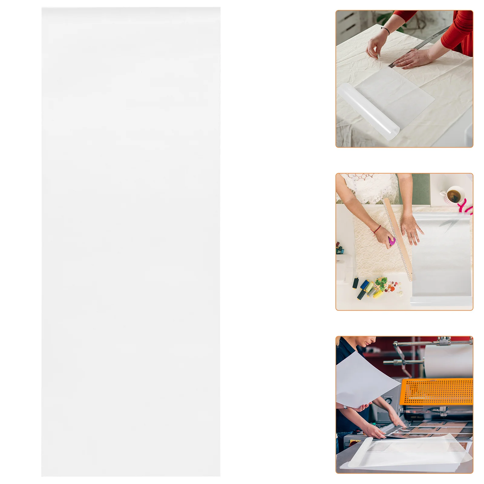 

1 Roll 30.5X1M White Heat Transfer Vinyl For Diy Shirts Hats Bags Sublimation Film Printable Lettering Membrane Self Adhesive