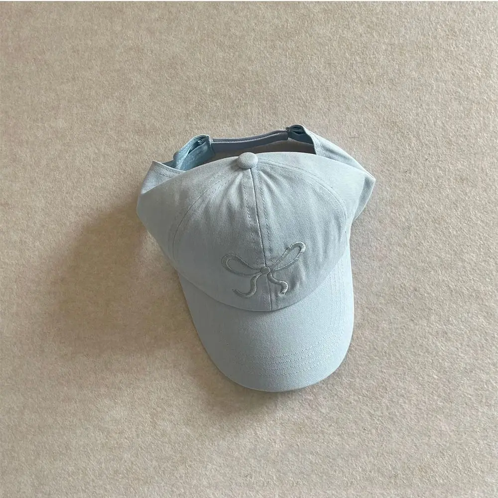 

Korean Style Half Empty Top Hat Bow Anti-UV Sun Hat Summer Sunhat Shading Hat No Top Beach Hat Children's Visor Hat Girls