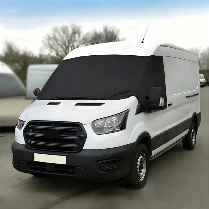 Camper RV Windshield Cover Windshield Dust SunShade Deluxe Embroidery For Ford Transit Van Mk8 Mk9 2014-2025 RV Accessories