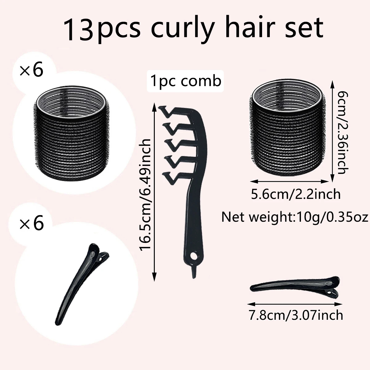 13pcs/Set Self Grip Hair Rollers No Heat Hair Clip Curlers Heatless Curls Hair Bangs Volume Self-adhesive Hook DIY Styling Tools view 3