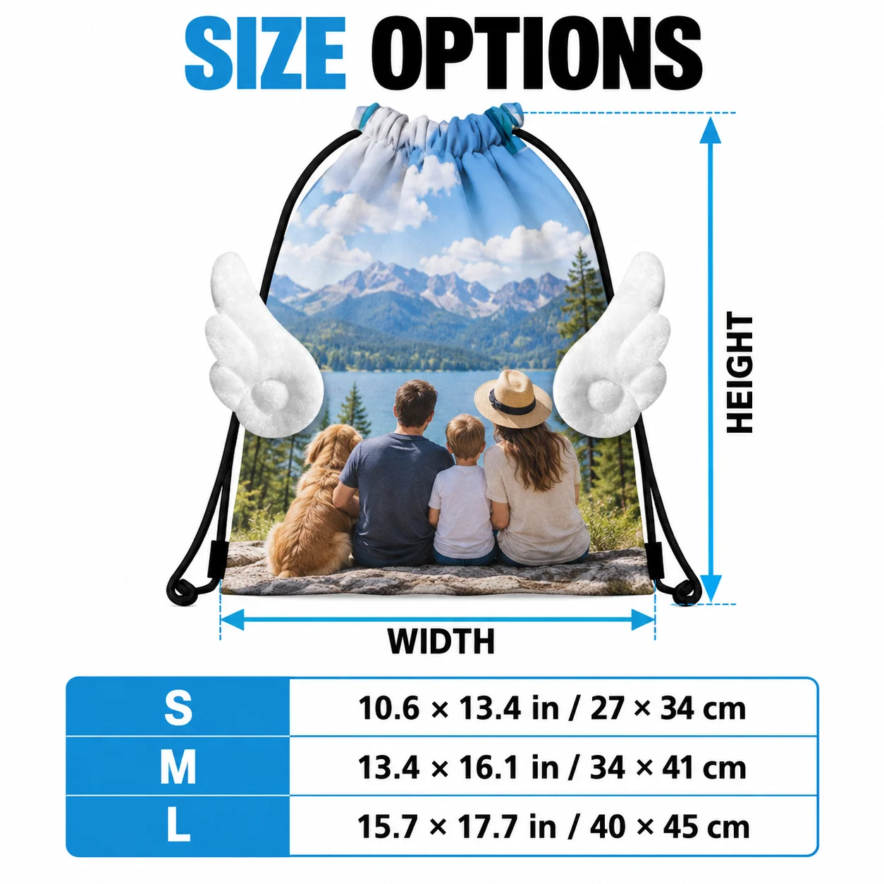 Customizable Spring Pongee Drawstring Backpack Personalized Design Photo Logo Print Bag Sports Fitness Outdoor Shopping Daily