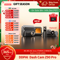 DDPAI New Z90Pro Front 4K and Rear 2K Car Dash Cam Dual HDR Sony Sensor ADAS Parking Mode WiFi 5G Car DVR Camera Video Recorder