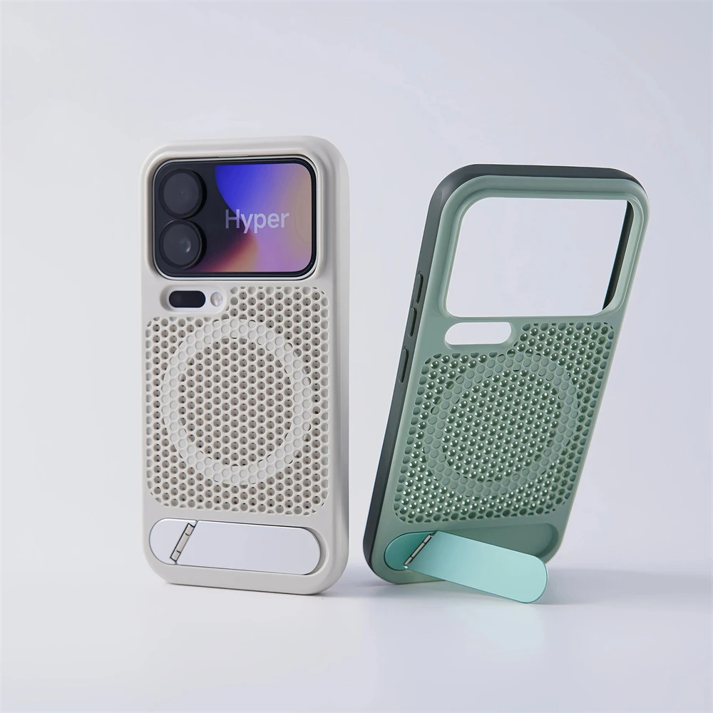 Luksusowe etui z magnetycznym bumperem rozpraszającym ciepło do Xiaomi MI 17 17Pro 17 ProMax, siatkowe, oddychające, odporne na wstrząsy, z uchwytem. — zdjęcie produktu 2