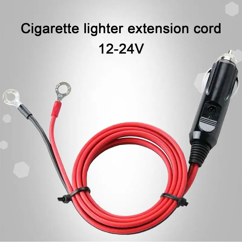 Lighter Extension Cord 50cm Universal Extension Cable Wire Lighter Adapter Power Supply Cable 12-24V Extension Cord Plug