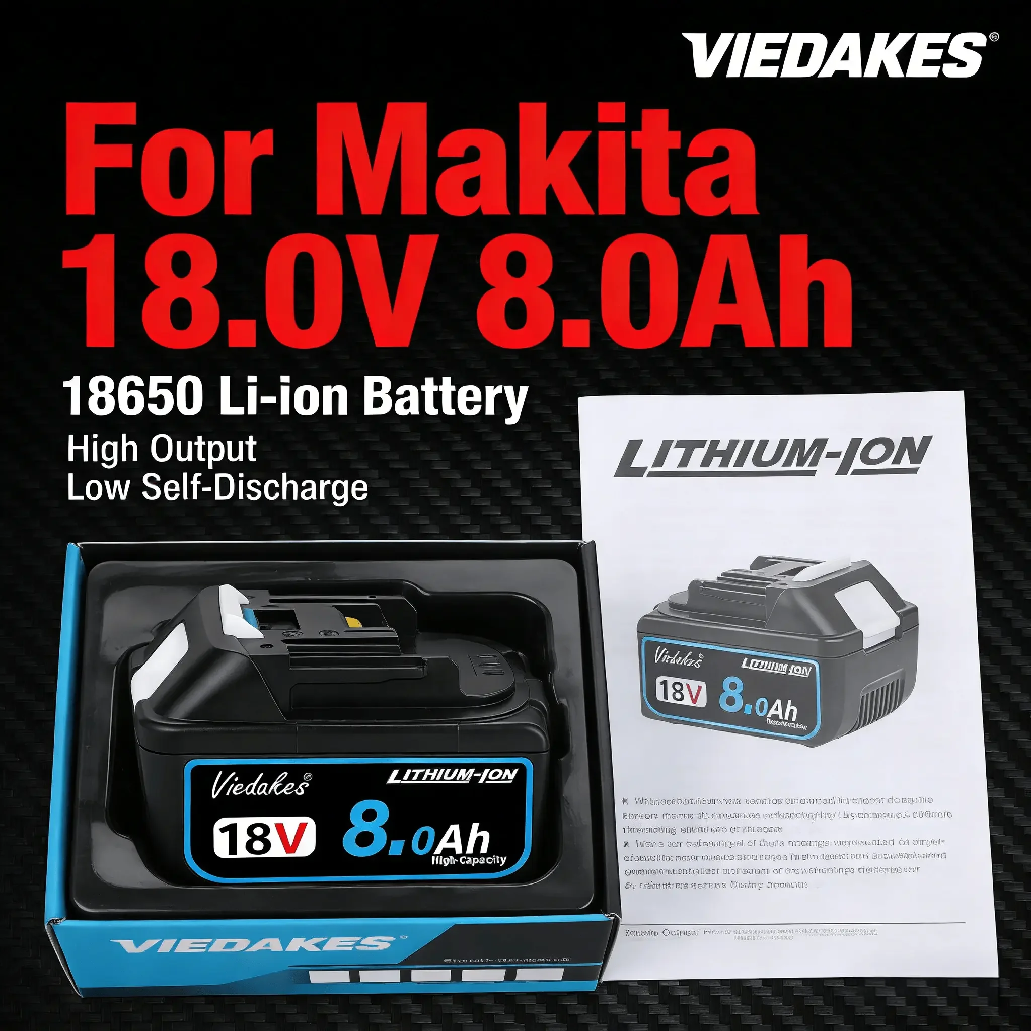 

Trending｜for makita accu 18v｜8-12Ah Low Self-Discharge｜Li-ion Battery｜For Makita 18V DIY Handheld Electric Power Tools