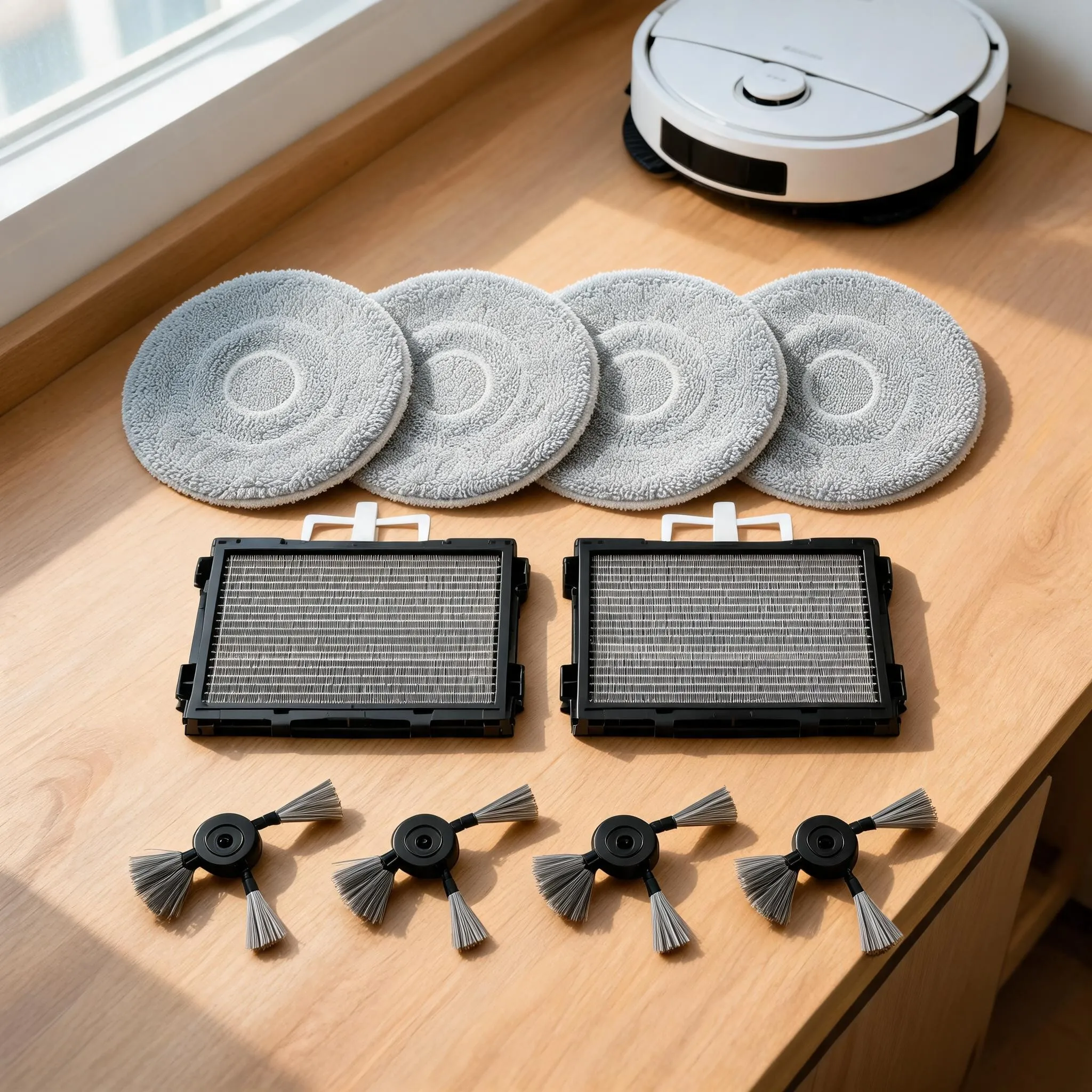 For MOVA V70 Ultra Complete Side Brush HEPA Filter Mop Pads Spare Parts Equipped With Side Brushes Vacuum Cleaner Kit