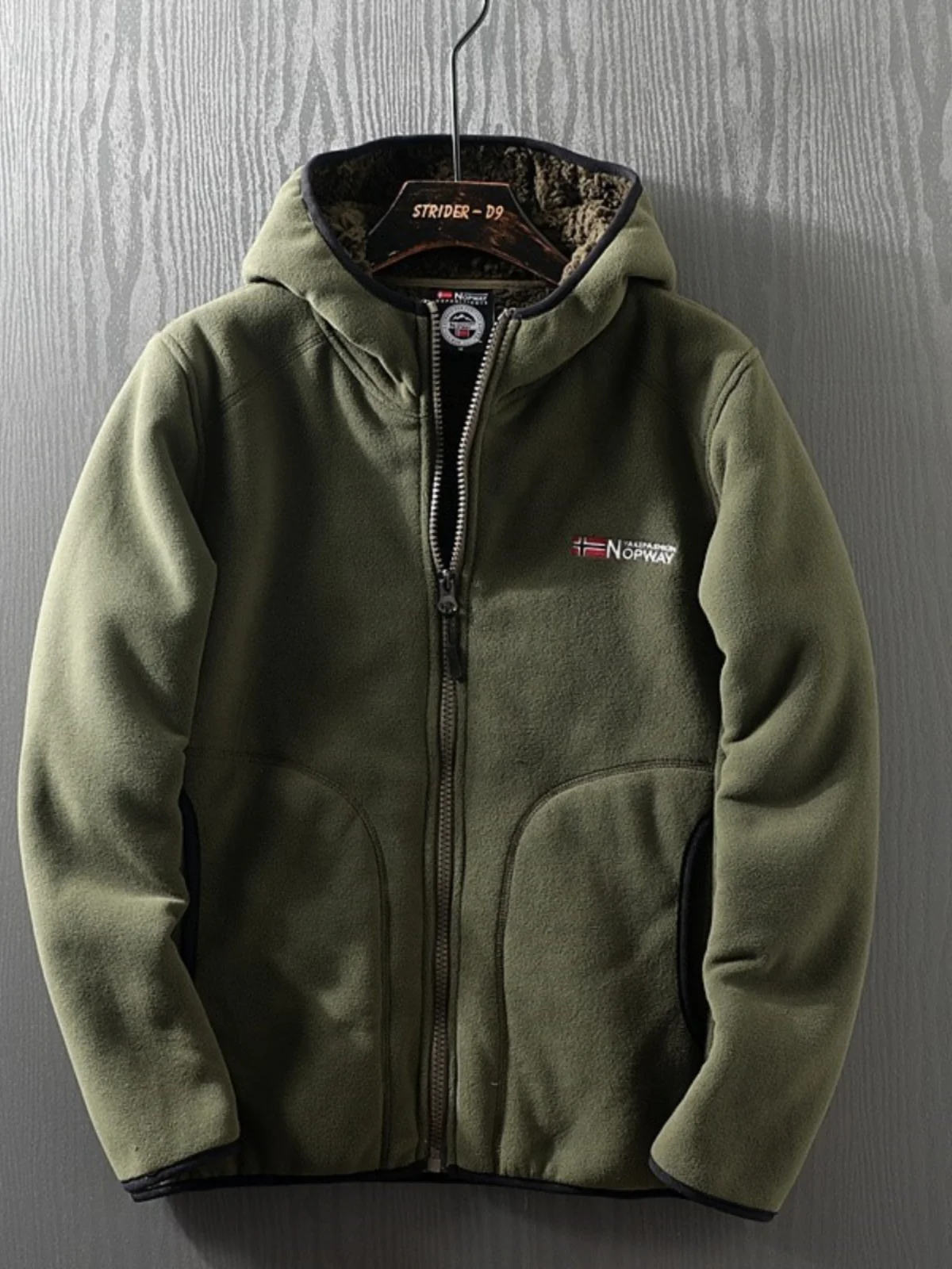 

Thiened Fce Men's Outdoor Jaet Warm Outerwear Profional Autumn Winter Coat Long Sve Zipper Closure Other/Other